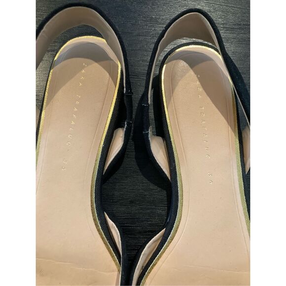 Zara black sling back‎ flats - Picture 2 of 6